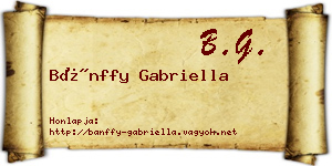 Bánffy Gabriella névjegykártya