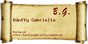 Bánffy Gabriella névjegykártya
